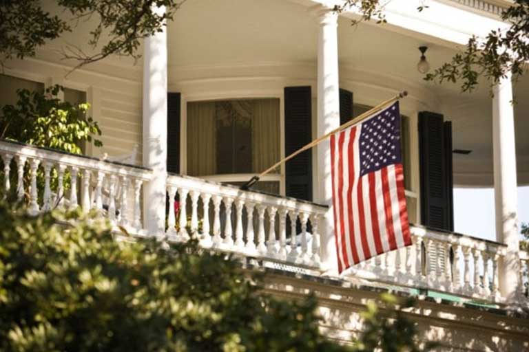 La Crosse, WI House with American Flag